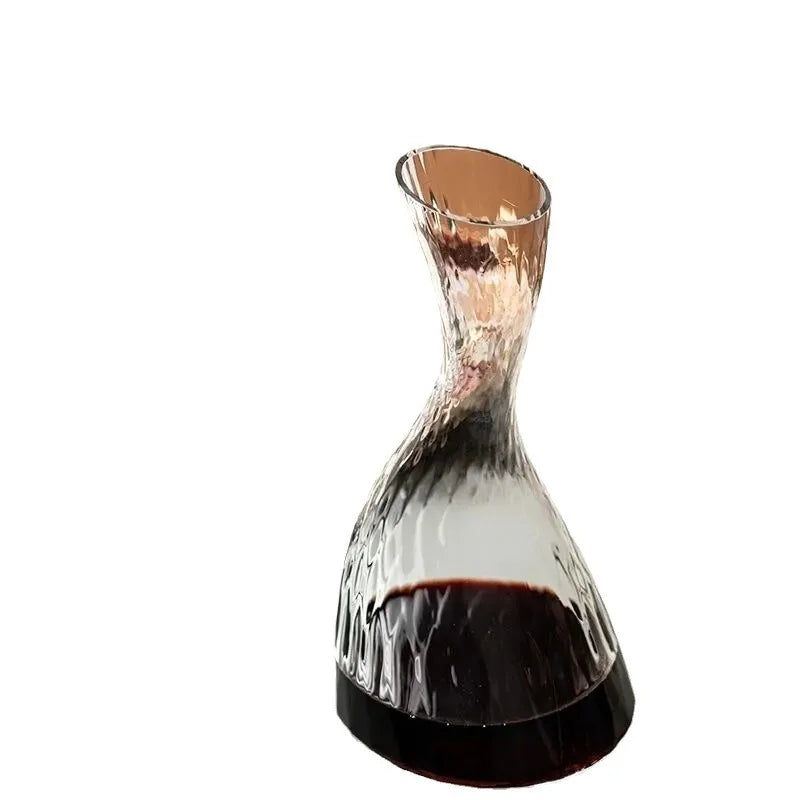 Decanter in vetro Vortex di lusso leggero Decanter in vetro di cristallo per vino rosso di fascia alta per uso domestico
