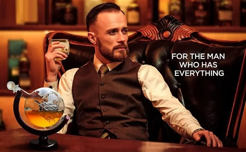 NANCIHUI Decanter a globo Bottiglia di vino in vetro di cristallo Set di bicchieri da vino Bicchieri da whisky Dispenser da bar Accessori da cucina Bicchieri