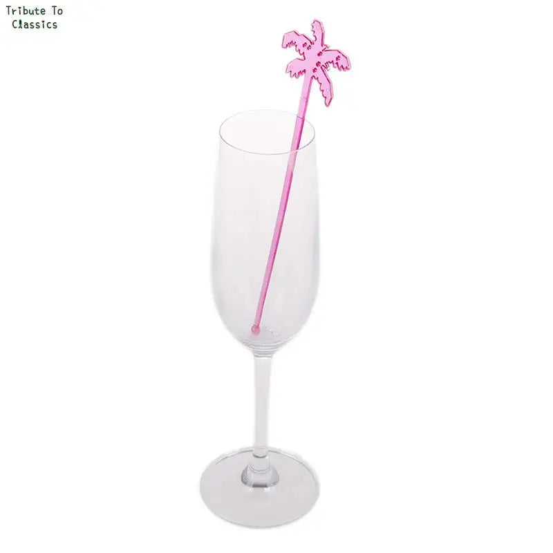 50/100pcs plastica Night-club Drink/wine Decor albero di cocco Cocktail Swizzle Sticks Drink agitatore Coffee Muddler Puddler vendita calda