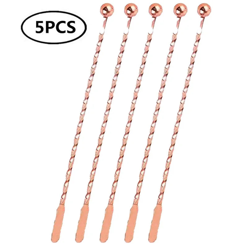 Acciaio inossidabile Cocktail Drink Mixer Bar Agitazione Bastoncini di miscelazione Puddler Muddler Mestolo Agitatore Swizzle Sticks Accessori bar