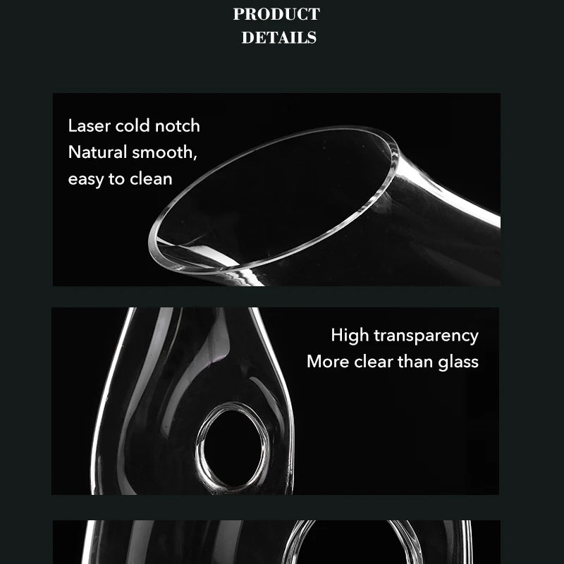 Decanter per vino a cerchio cavo - Decanter con eleganza Decanter per vino rosso in vetro trasparente senza piombo Contenitore per succo Decanter per vino