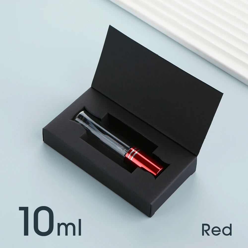 Flacone spray per profumo da 50 pezzi 5ml 10ml con confezione Flacone spray riutilizzabile per profumo sprinkler mini flaconi spray in alluminio