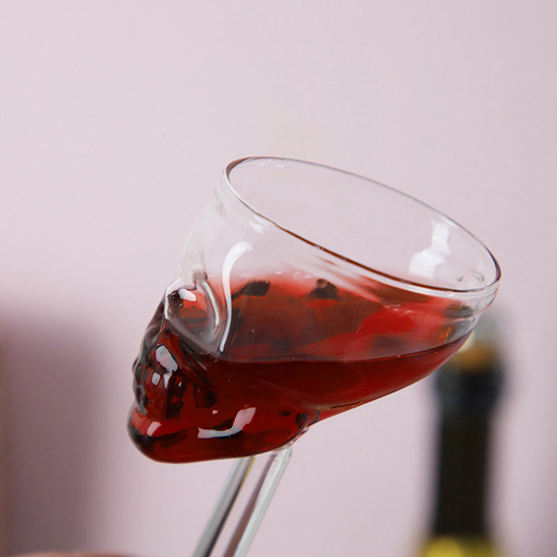 Birra trasparente tazza di vino bottiglia di vetro tazza di teschio vino rosso accessori da cucina sobri bicchieri da Cocktail alti decorazione da Bar