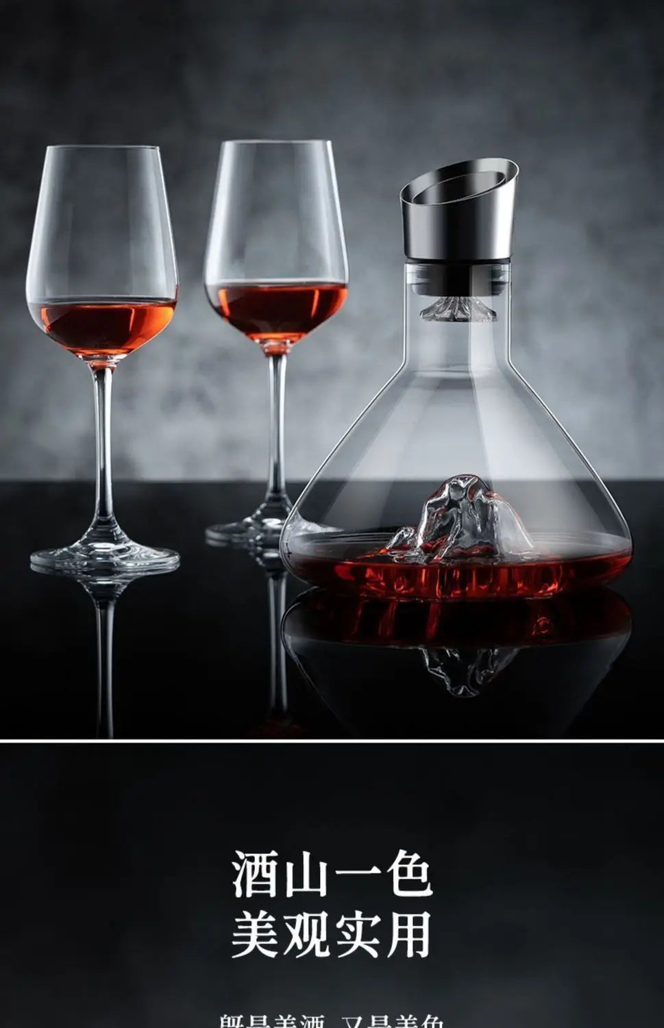 1500ML Iceberg Whisky Decanter per vino Fatto a mano in cristallo senza piombo Versatore per vino Caraffa Dispenser per vino addensato Accessori per bar