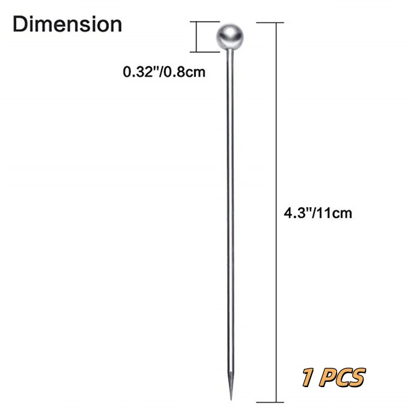 10/50/100 pezzi plettri da cocktail in acciaio inossidabile bastoncini di frutta stuzzicadenti per strumenti da bar per feste bastoncini per agitazione per bevande plettri per Martini festa