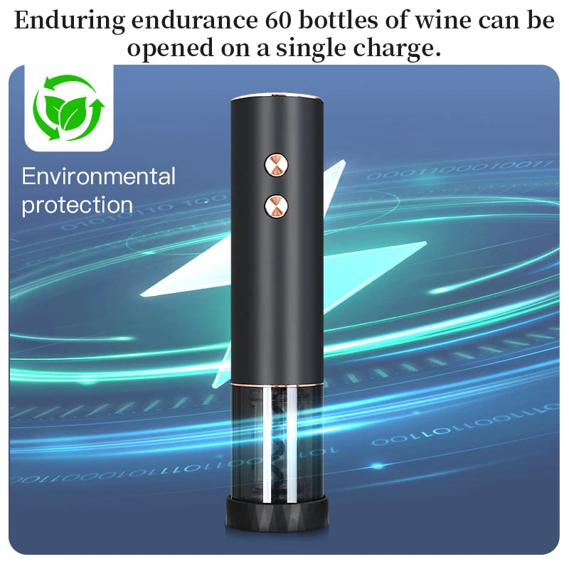Decanter elettrico ricaricabile con pompa a vuoto veloce Set di apertura automatica per vino Aeratore per vino Decanter rapido elettronico